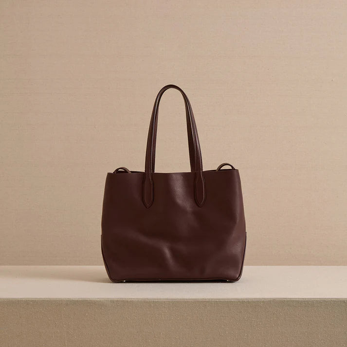 Minimalist Large Capacity Leather Tote Handbag