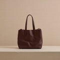 Minimalist Large Capacity Leather Tote Handbag