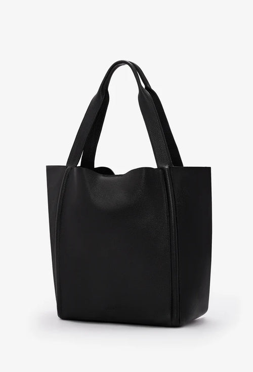 Large Leather Tote Bag - Black