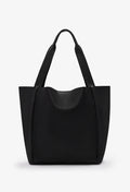 Large Leather Tote Bag - Black