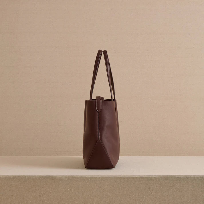 Minimalist Large Capacity Leather Tote Handbag