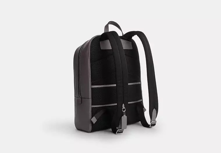 Sleek Smooth Leather-Look Daily Laptop Backpack