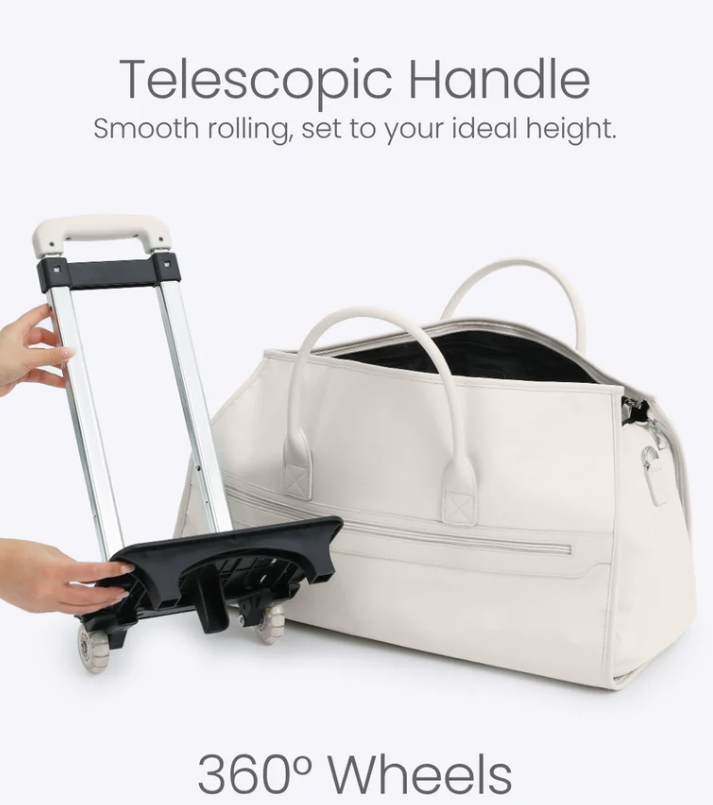 Convertible Wheeled Travel Duffle Bag with Detachable Trolley